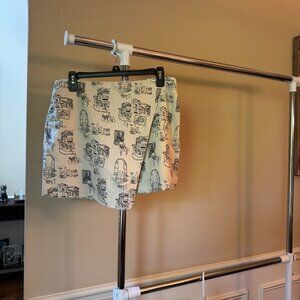 Abercrombie & Fitch Scarlett Linen-Blend Wrap Mini Skort, Size Medium